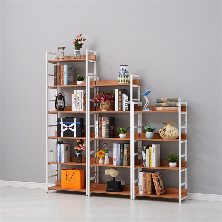 Rustic Standing 5 Tier Open Shelves Book Storage Bookcase Display Rack Wood Bookshelf