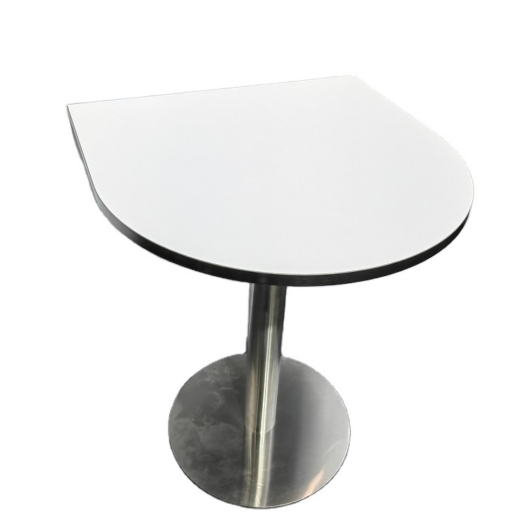 Modern Dining Chair Stainless Steel Table Transparent Milk Tea Shop Coffee Table Kitchen Hotel Use Solid Wood Small