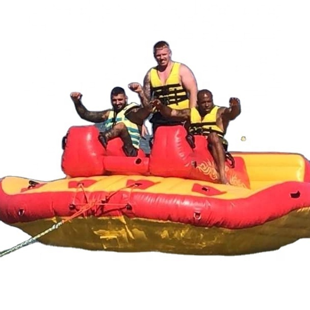 hot sale funny inflatable special towable boat sport games with best 0.9mm PVC Tarpaulin  PLATO material