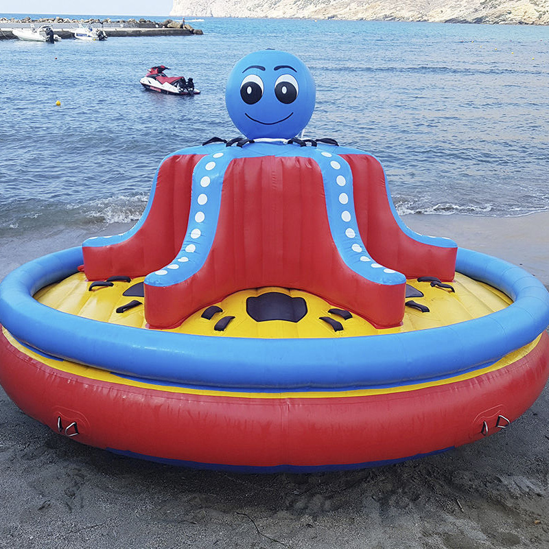 newly towable twister game inflatable water towable game disco boat,inflatable twister disco boat octopus with custom design