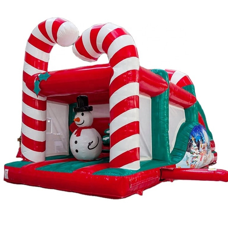 Factory prices Inflatable Christmas Bouncer slide combo house with custom design