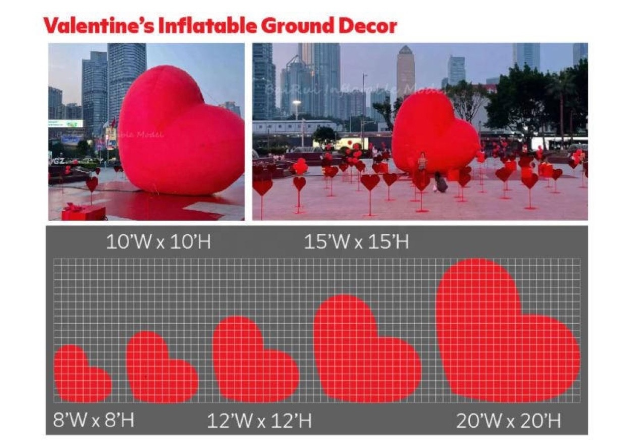 inflatable advertising  heart shape balloon with best quality