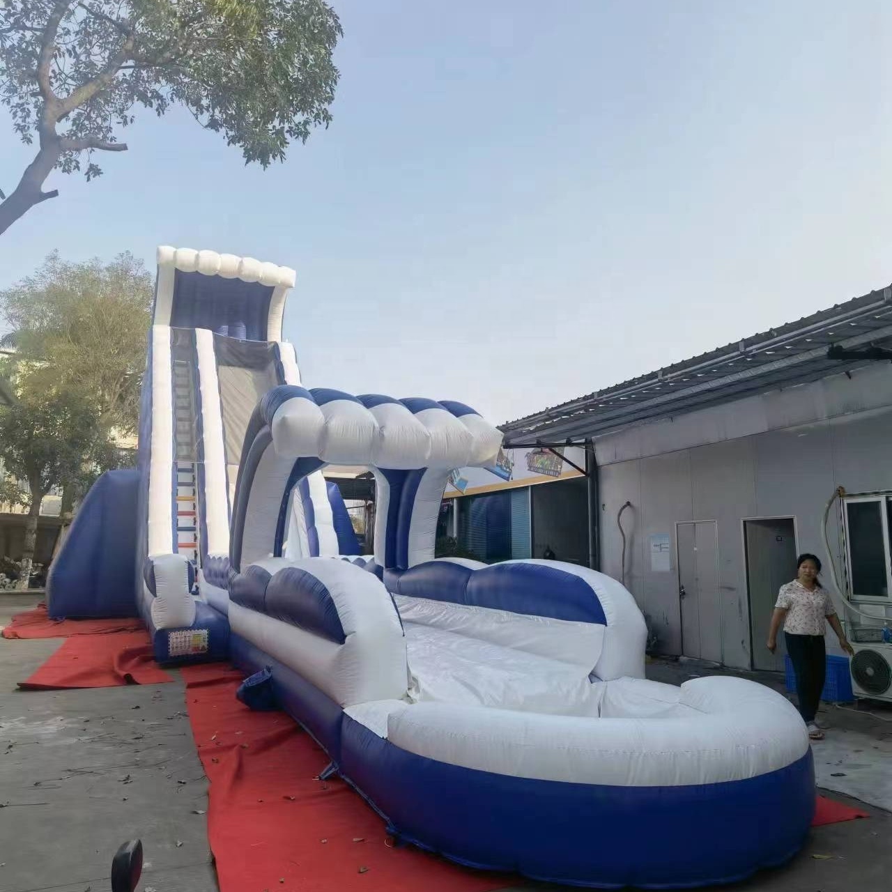 Outdoor amusement park giant big inflatable water slide,inflatable pool slip slide giant crazy juegos inflables tobogan slide