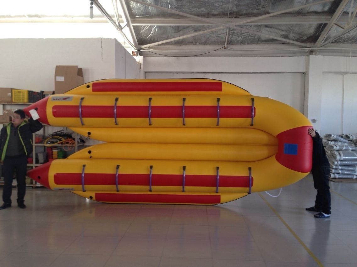 hot water towable banana boat,commercial use Double lane Inflatable Banana Boat with best quality