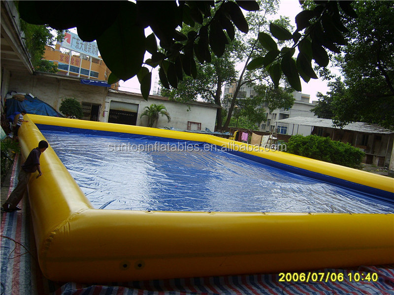 inflatable big pool for water waking ball, bumper boat with 0.9mm PVC tarpaulin best quality