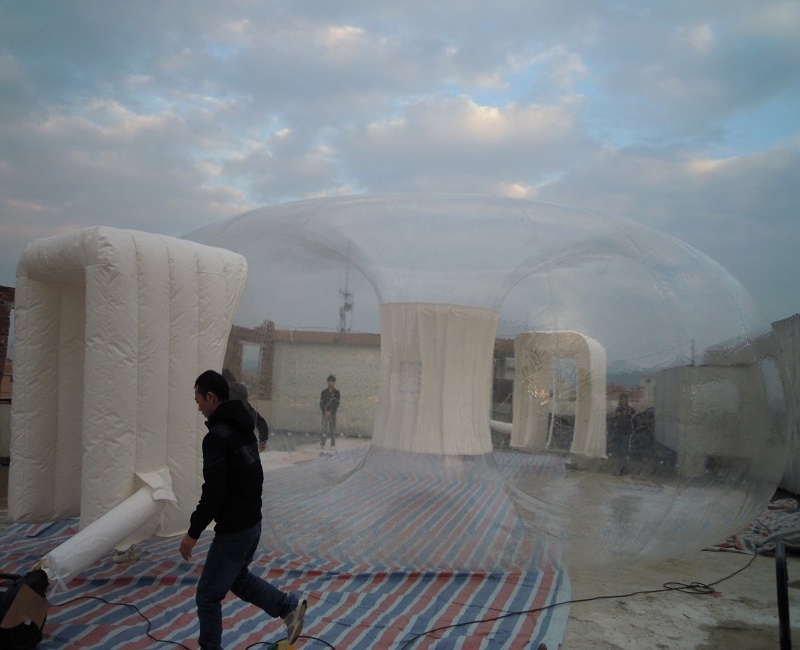 inflatable transparent big bubble tent, dome tent wtih best quality