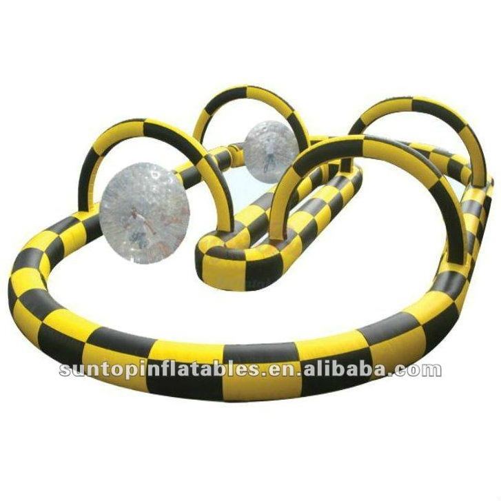 hot sales inflatable race track for zorb ball and car sports