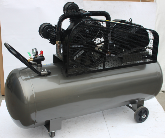 80 Gallon/300 Liter 500 Liter Industrial Air Compressors Tank 3 Cylinder 7.5hp Belt Driven Rubber Wheel Portable for Paint Spray