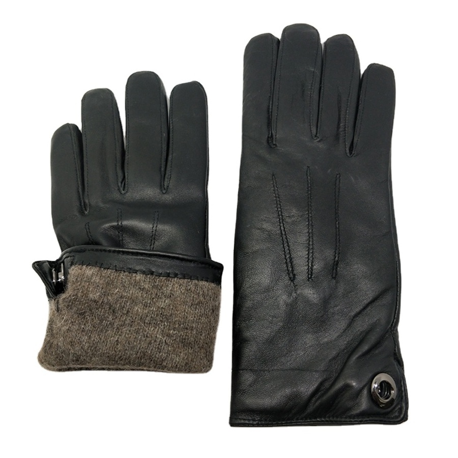 High Quality Genuine Leather Sheepskin Winter Warm Cycling Gloves Suitable For Daily Life And Work Gloves