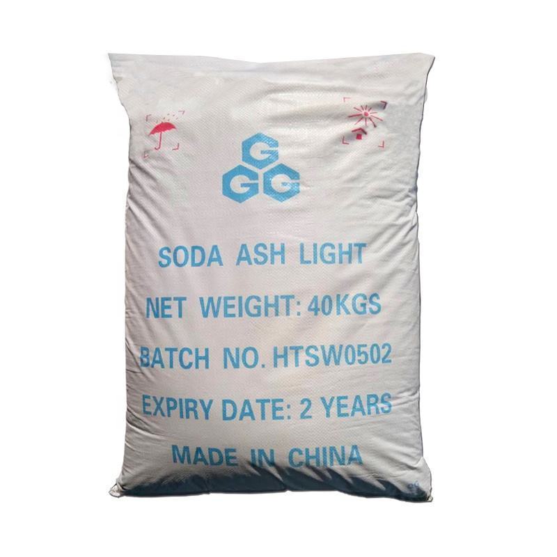 Double ring Sodium carbonate Na2CO3 formula crystals for manufacturer sale price Soda ash light 99.2% min min for Detergent