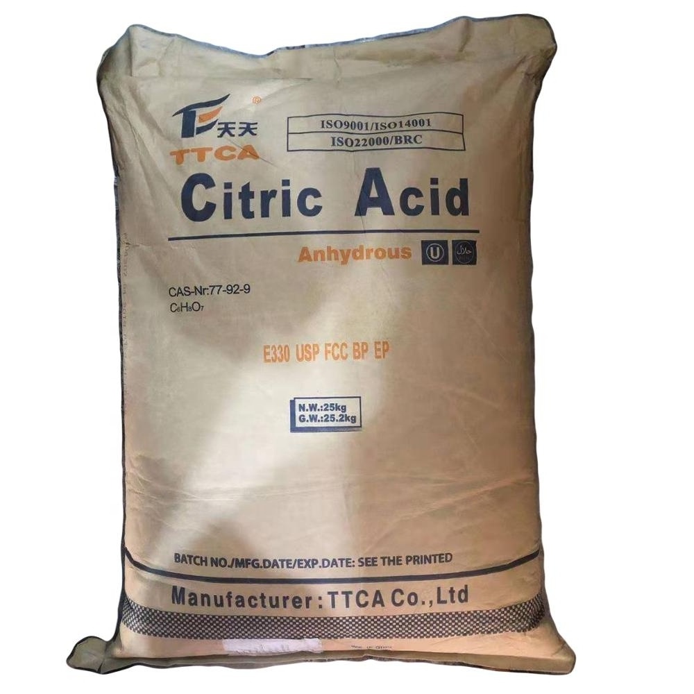 acido citrico anhidro Acido Citrico TTCA RZBC ENSIGN E330 citric acid monohydrate anhydrous taihe sodium citrate seven 7 star