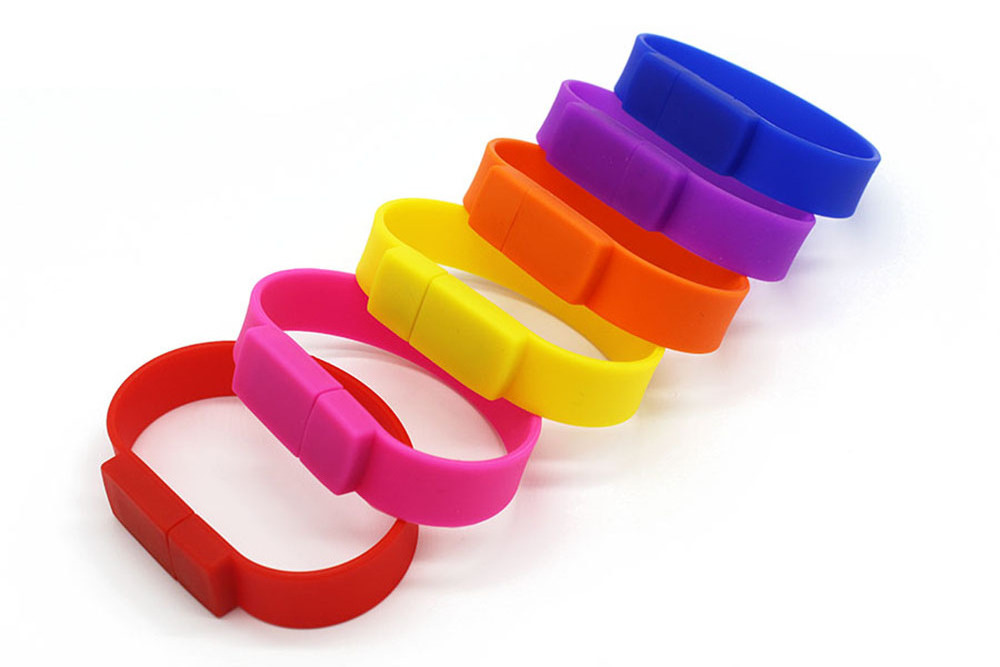 Silicone Bracelets USB Flash Drive 1TB Memory stick Stretch Unisex Wristbands for Women Men Gifts U disk Promotion