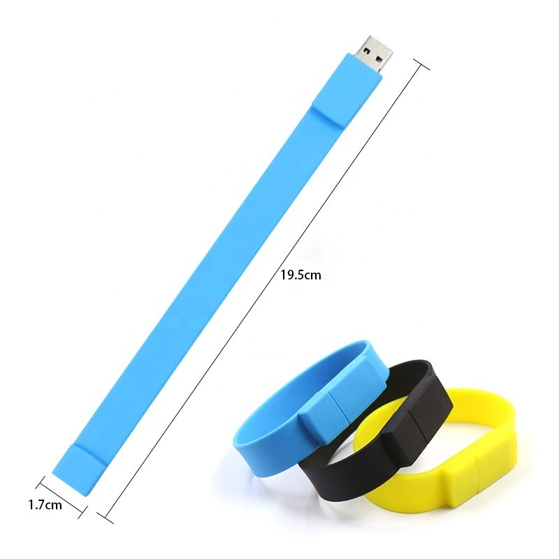 Bulk silicone pendrive USB 2.0 custom logo bracelet 2GB 4GB 16GB 32Gb 64GB Wristband usb flash drive memory stick pen drive