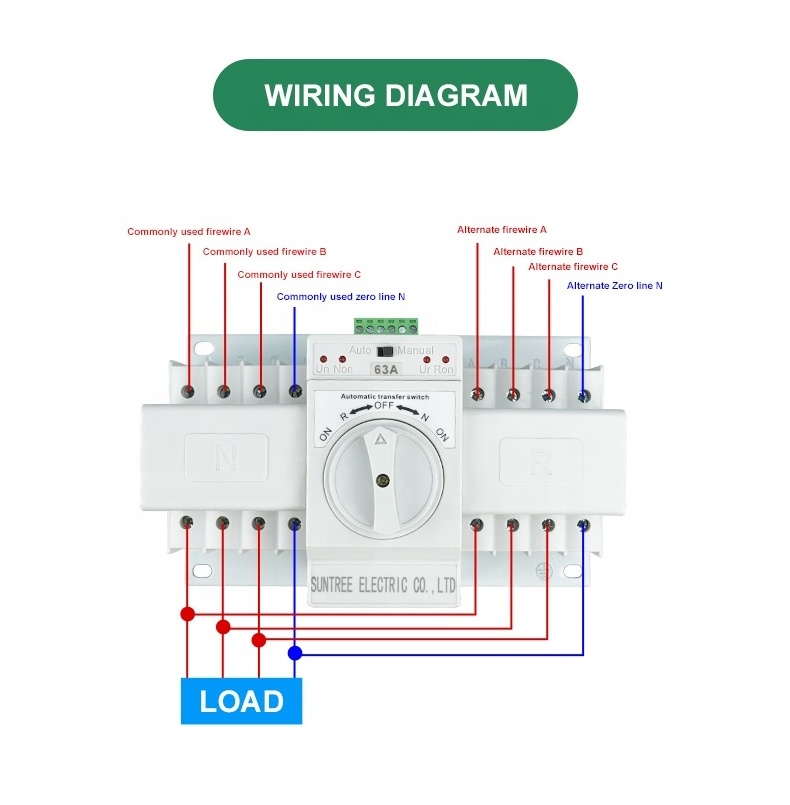 Automatic Transfer Switching(ATS) 4 Pole Change Over Switch AC 220V 400V