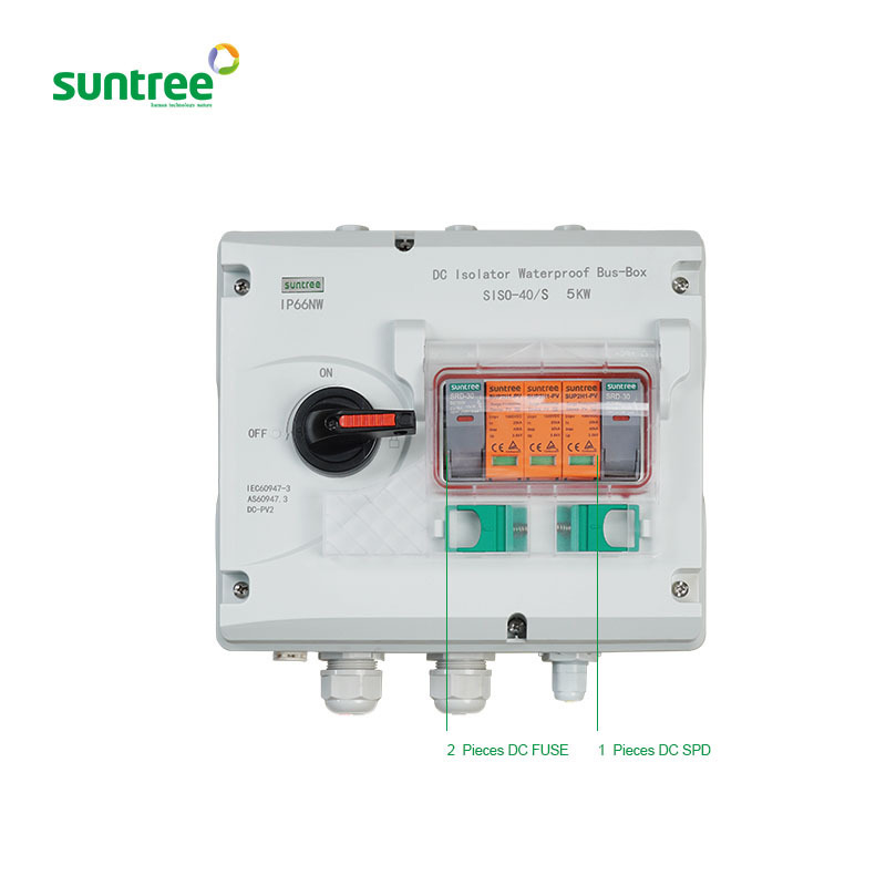 New solar equipment pv 1-2 string combiner box with electrical isolator switches 1200V DC CE/TUV/IEC