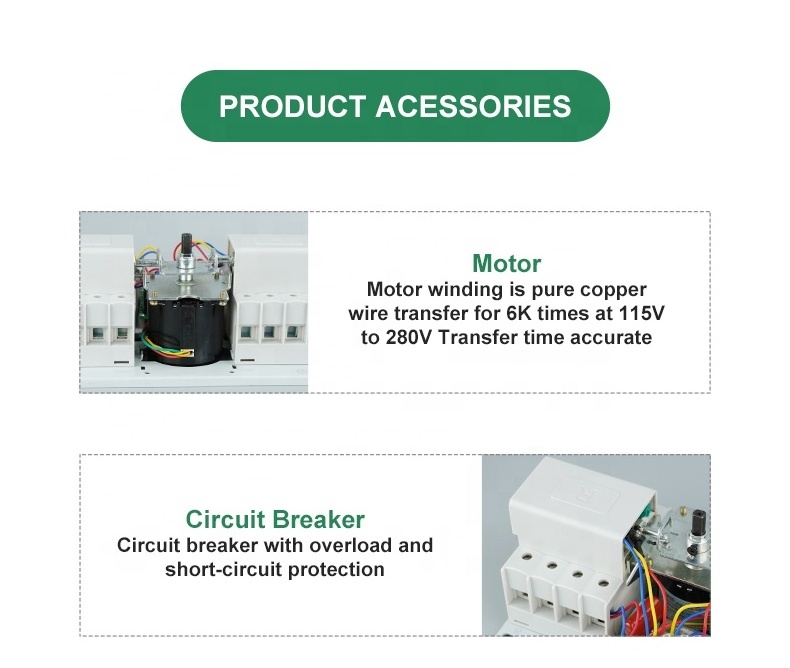 Automatic Transfer Switching(ATS) 4 Pole Change Over Switch AC 220V 400V