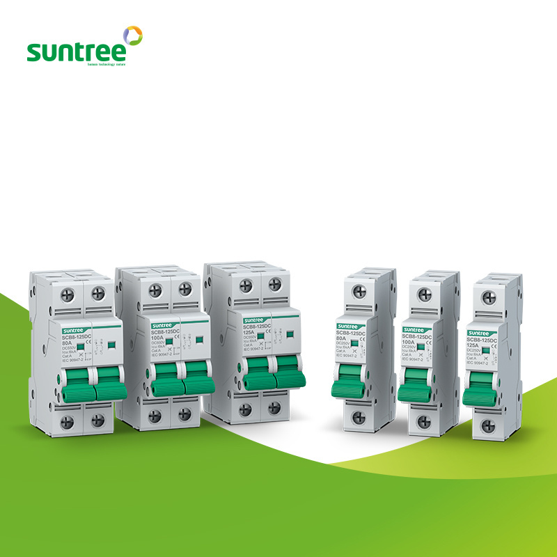 1/2/3/4/5/6/10/16/20/25/32/40/50/63/80/100/125 amp 10KA dc solar pv mcb miniature circuit breaker