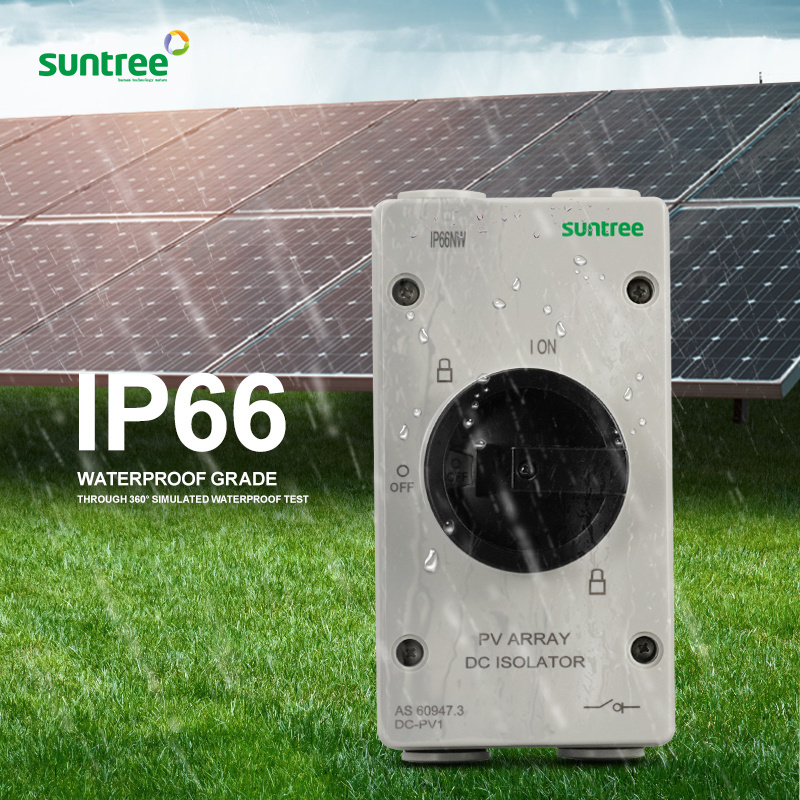 3 position 1500v waterproof isolator switch 32amp 2/4 pole solar pv dc quick disconnect switch IP66