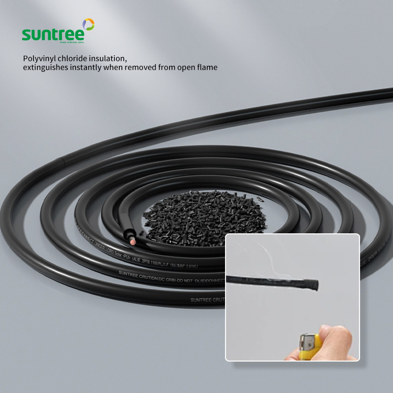 solar panel construction work xlpe extension cable electrical wire 16/6/4 mm dc power cable tinned copper core solar cable