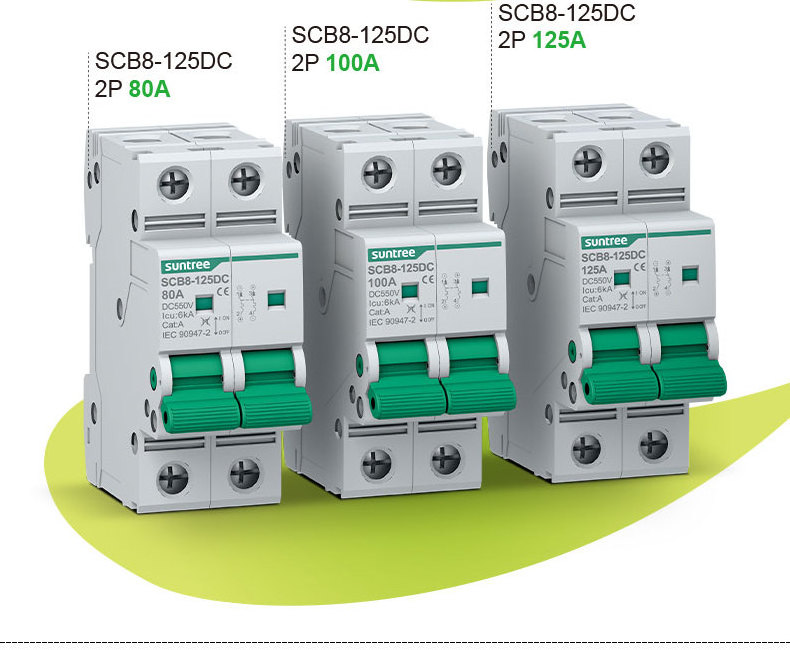 OEM/Suntree 1/2/3/4/5/6/10/16/20/25/32/40/50/63/80/100/125 amp  mcb dc miniature circuit breaker