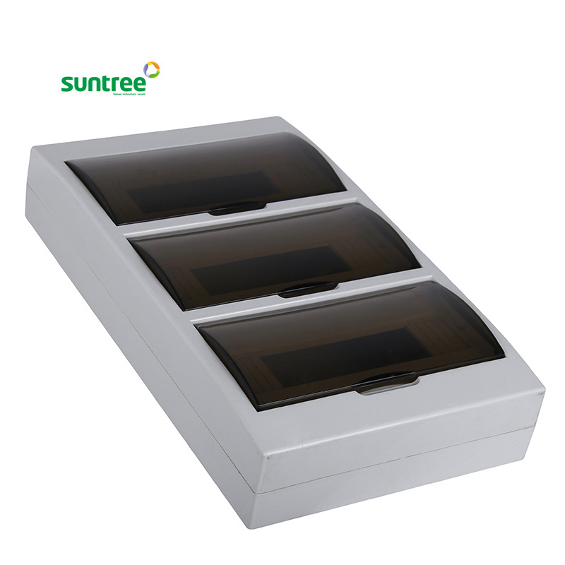 custom surface/flush mount ip66 waterproof 6/8/12/24/36 ways 3 phase solar electric power distribution box