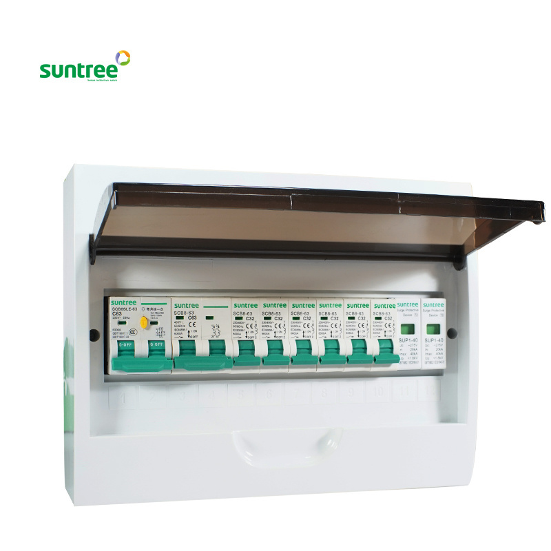 custom surface/flush mount ip66 waterproof 6/8/12/24/36 ways 3 phase solar electric power distribution box