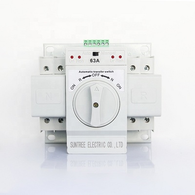 MCB Type Dual Power Automatic Transfer Switch AC Series Changeover Switches