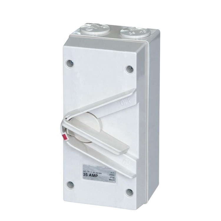 IP66 Wall Mount 63A Weatherproof Isolator 2P Disconnector Switches