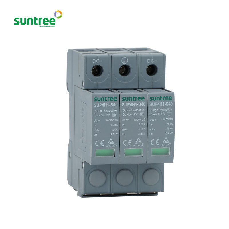 DC Surge Protector 40KA Solar Photovoltaic Surge Protector 500/800/1000V Lightning Arrested