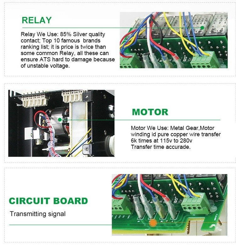 Three Phase 630 Amp 3 Pole ATS Automatic Manual Transfer Switch Changeover Switch for Distribution Power System