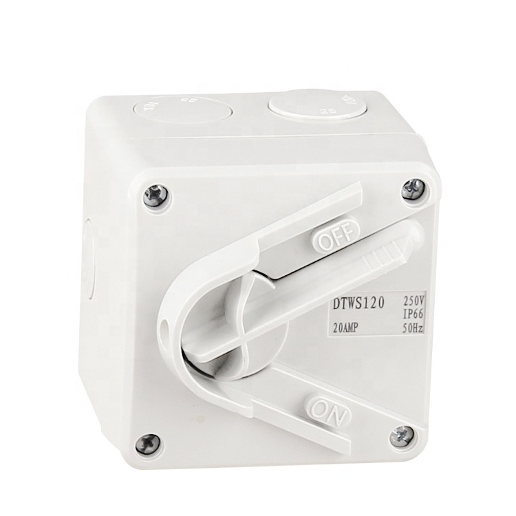 IP66 Wall Mount 63A Weatherproof Isolator 2P Disconnector Switches