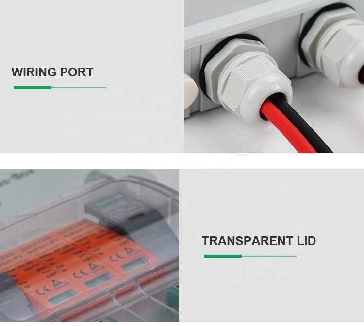 DC 1200V Plastic Electrical solar energy panel pv  combiner box junction boxes with  disconnect switch