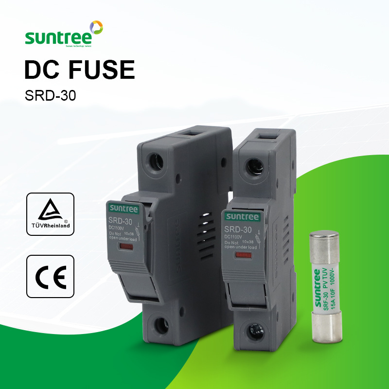 Suntree SRD-30 1200V 2/3/4/5/6/8/10/12/15/16/20/25/30amp Din Rail Mount Single Fuse Holder Dc Solar Power Photovoltaic Fuse