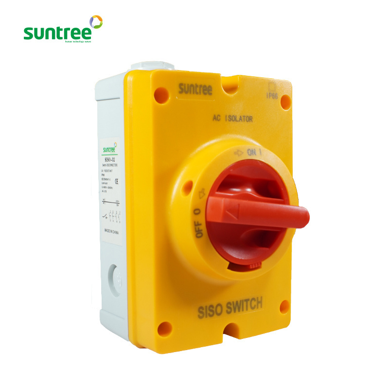 Suntree high quality ac 415v weatherproof isolator switch