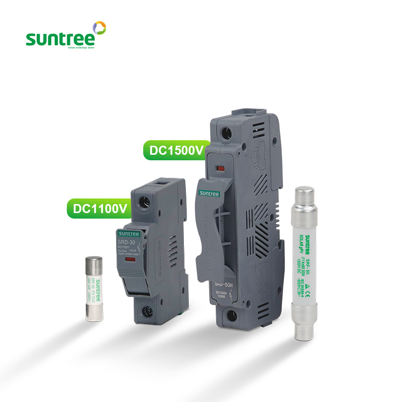 Suntree SRD-30 1200V 2/3/4/5/6/8/10/12/15/16/20/25/30amp Din Rail Mount Single Fuse Holder Dc Solar Power Photovoltaic Fuse