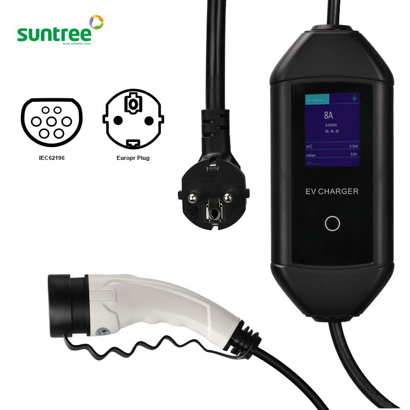 5 Meters EV Charging Cable 16a 3.5KW Portable EV Charger Type 2 EU Home AC Electric Car Charging Station