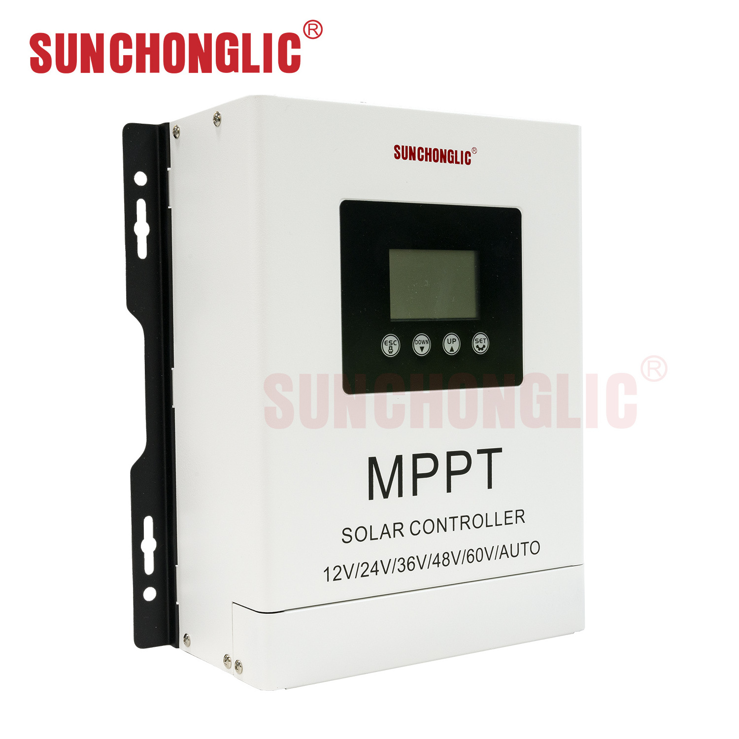 Sunchonglic 12v 24v 48v 60v auto 60A Lead Acid Gel Life Po 4 Li-ion battery charging controller mppt solar charge controller