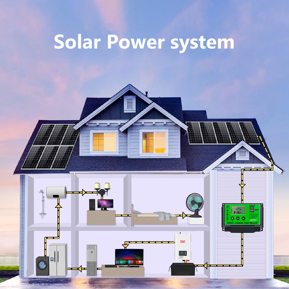 Sunchonglic solar regulator 12V 24V 60A dual USB charger controller mppt solar charger controller