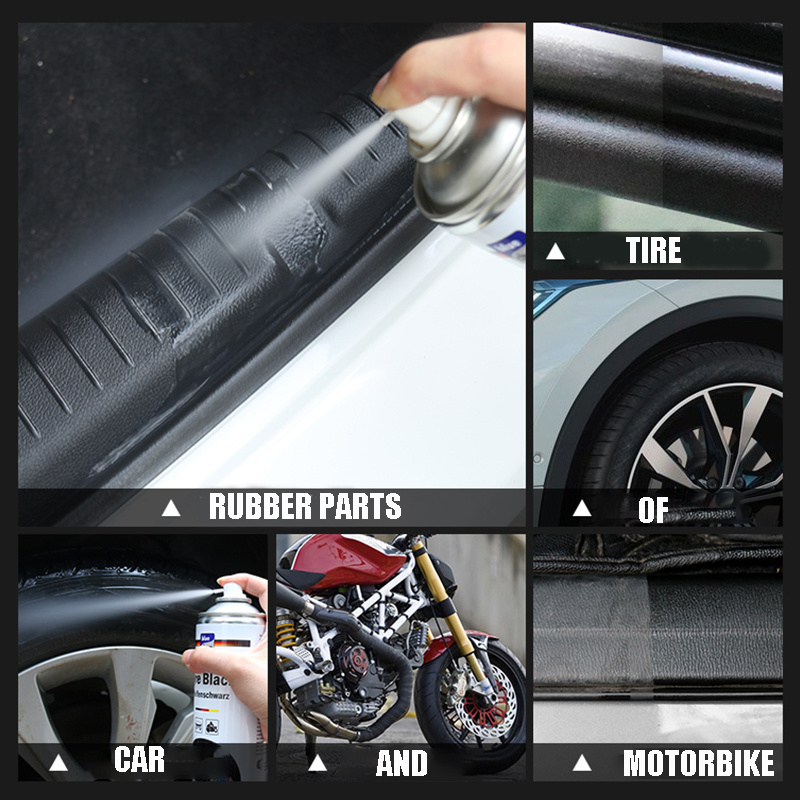 High Gloss Car Care Tire Coating Shine Custom Tire Polish Spray Tire Shine With Black Shining Silicone Wax