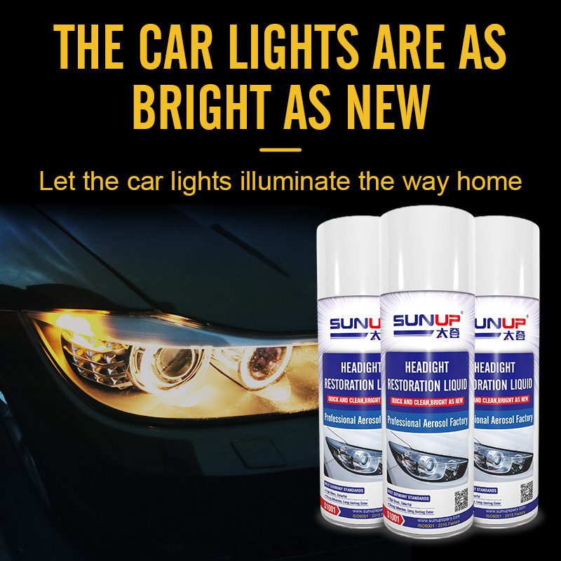 Car Care Headlight Renovation Cleaner Liquid Repair Headlamp Remover Spray Headlight Restoration Spray