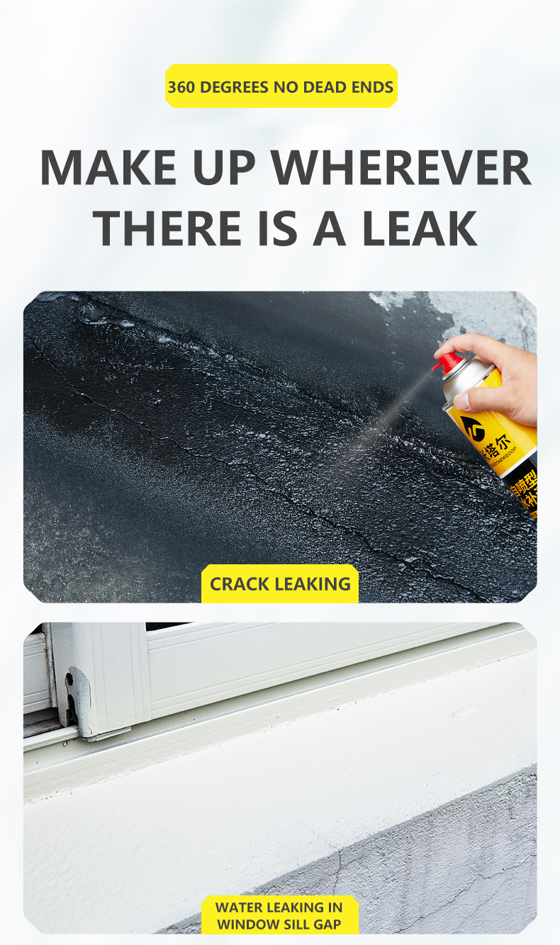 Waterproofing Anti Leaking Sealant Spray Paint Fix Repair Leak Waterproof Leak Sealer Spray