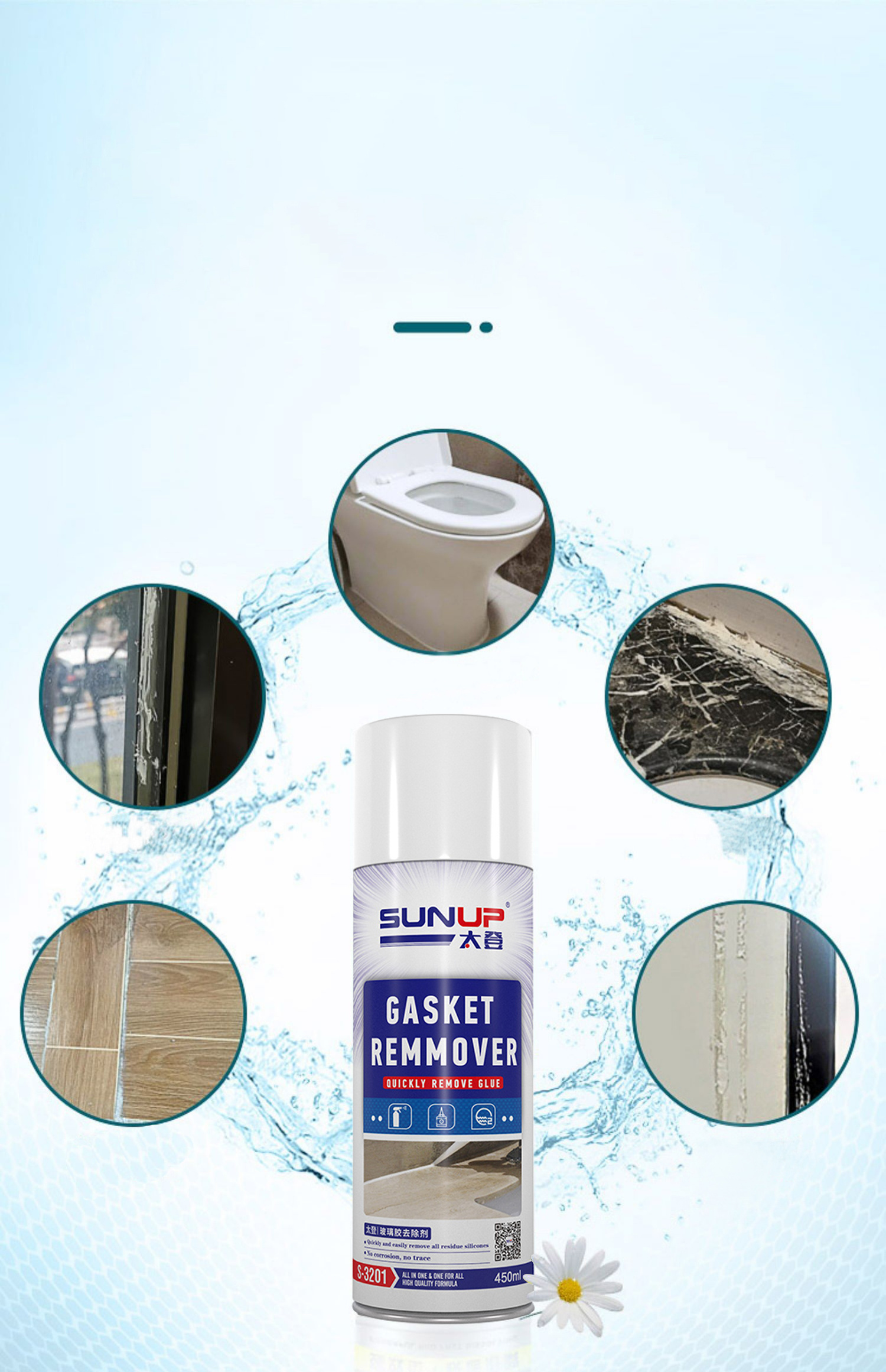 Gasket remover for silicone remover spray