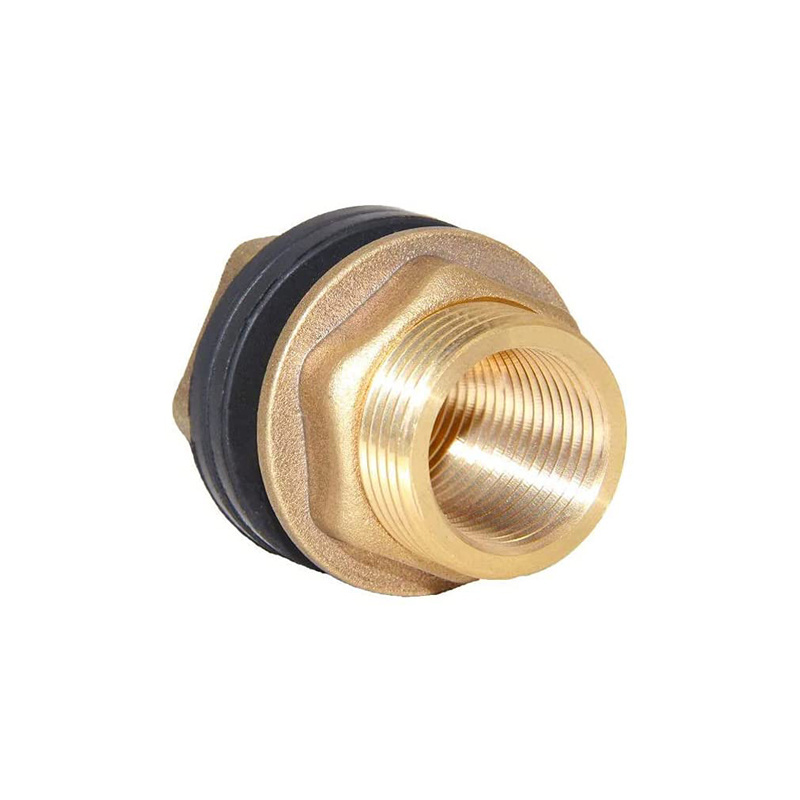 Brass Water Tank Connector For Garden Hose 3/4'' GHT Male To 1/2'' NPT Female Brass Bulkhead Fitting