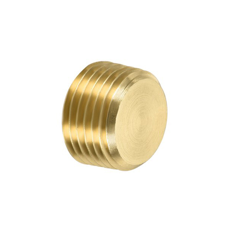 Brass Pipe Fitting Plug 3/4''-14 NPT Male Threading Countersunk Hex Plug