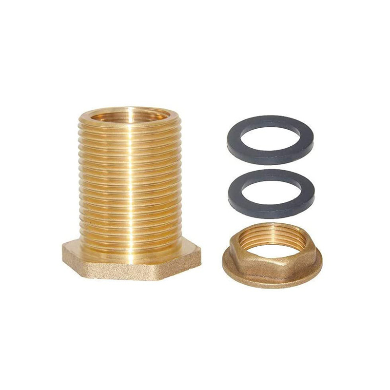 Brass Water Tank Connector For Garden Hose 3/4'' GHT Male To 1/2'' NPT Female Brass Bulkhead Fitting