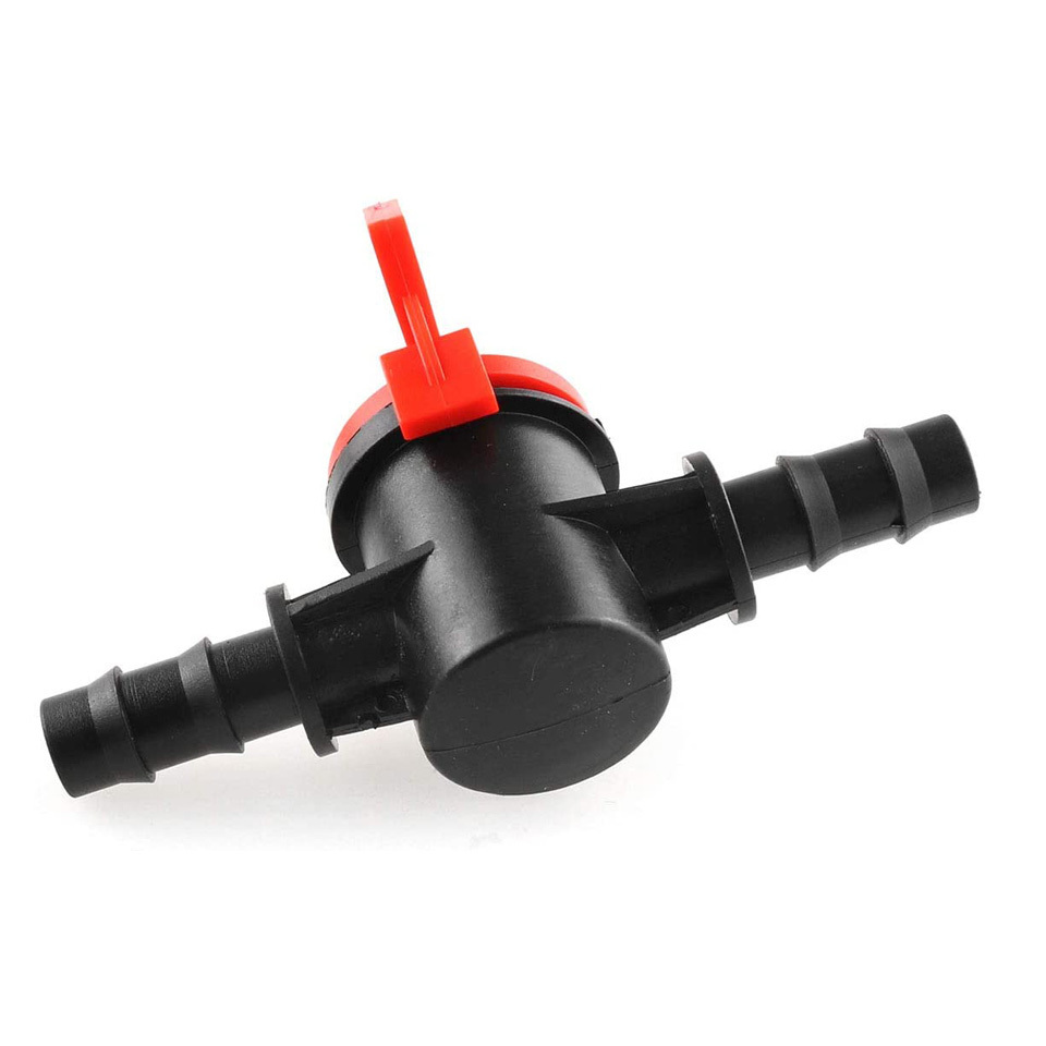 Barbed Ball Valve 3/8'' OD In-Line Ball Valve Shut-Off Switch With Hose Barb for Drip Irrigation