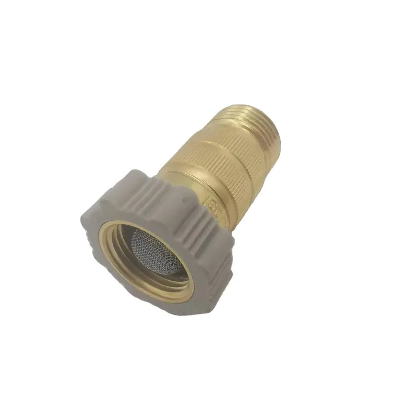 Brass Inline Water Pressure Regulator 3/4'' GHT Lead Free Brass Inline Pressure Reducing Valve For RV Plumbing System