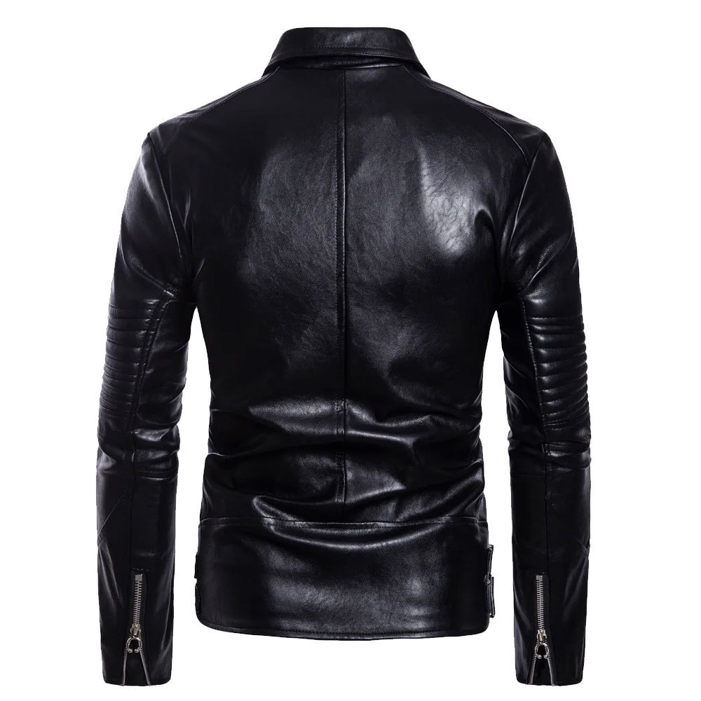 Black Winter Leather Jacket For Men Stylish All Sizes With Customized Logo And Privet Label Leather Jacket With Zipper