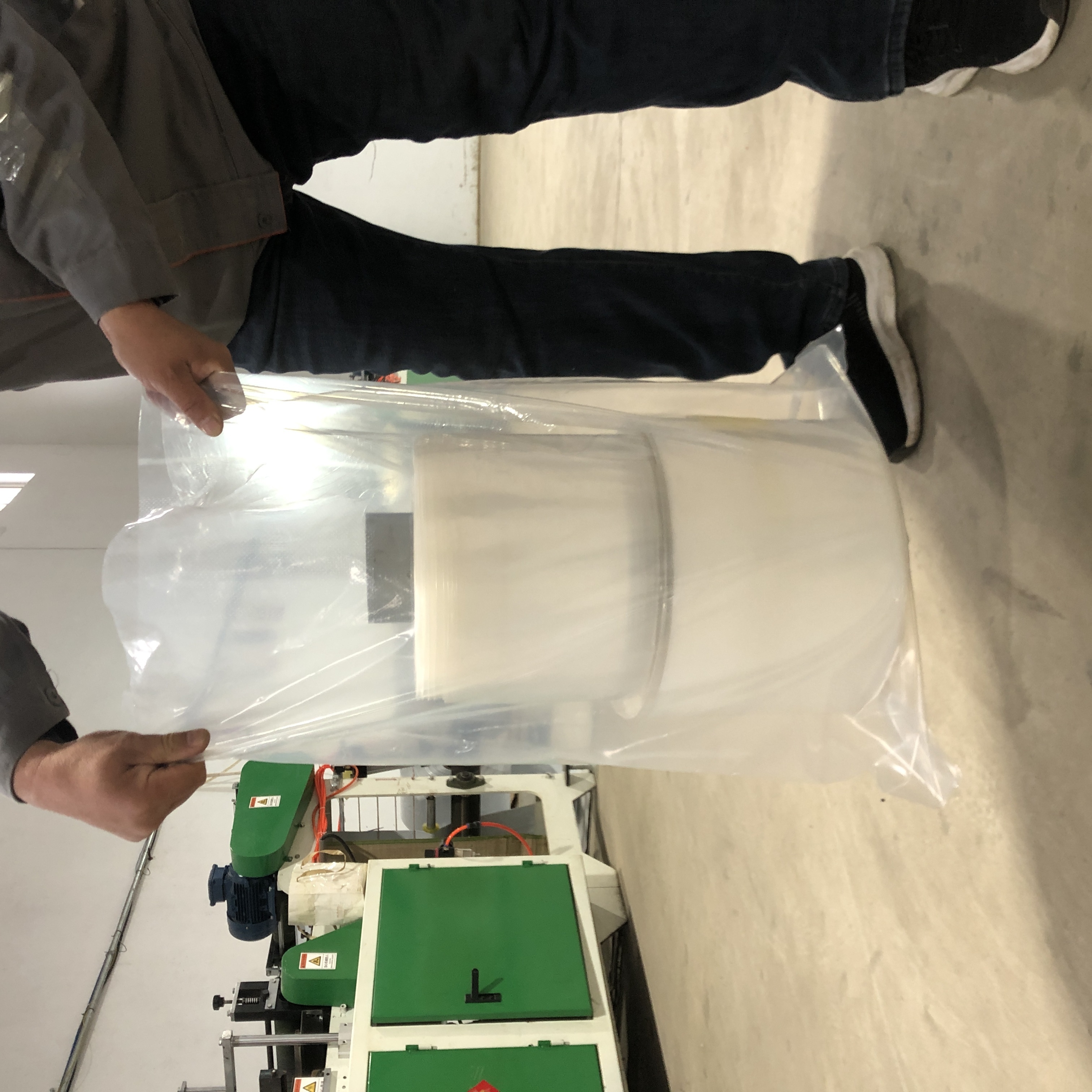 Heavy Duty white/black black transparent clear LDPE poly tubing lay flat plastic sleeve bag for silo / silage packaging