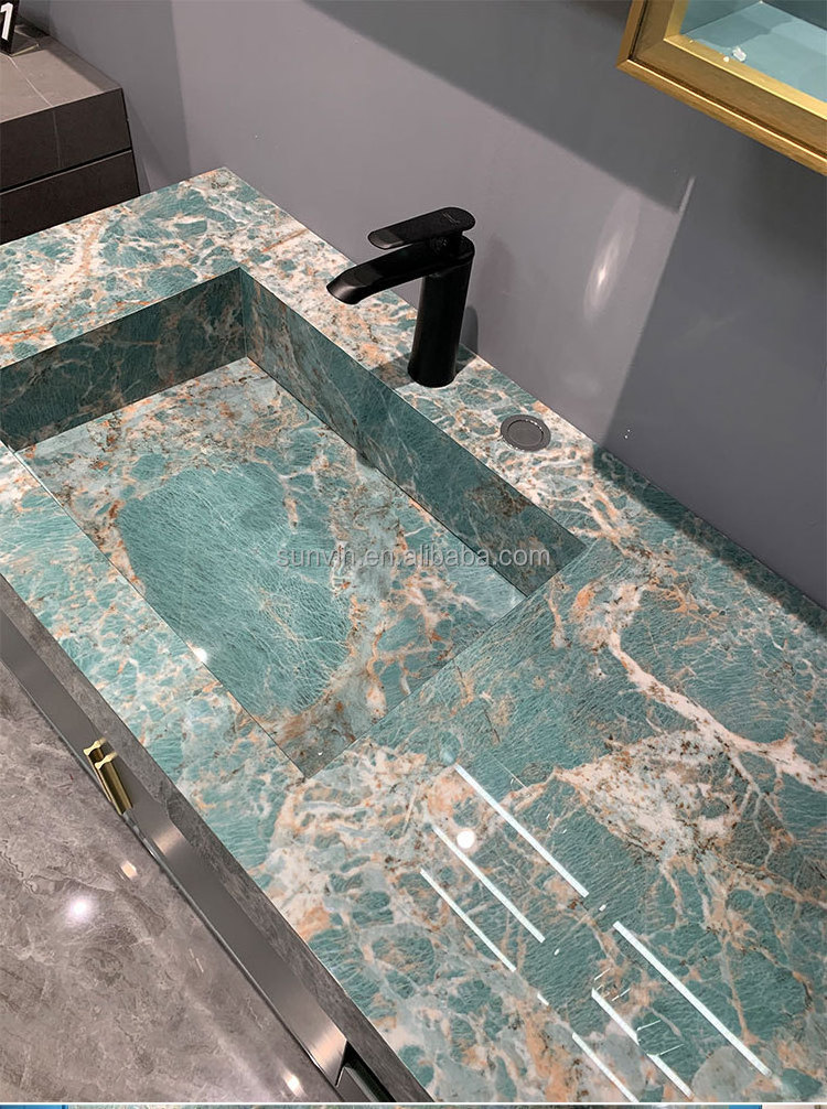 In Dubai 1200x2700 Bathroom Wall Floor Porcelain Granite Travertine Marble Tiles Spain Gold and Green Pink Onyx Onyx Slab Honed